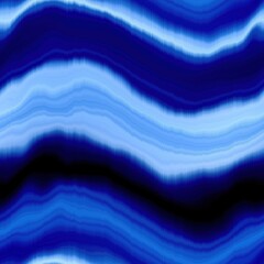 Modern summer striped blur wash seamless pattern background for trendy beach wear and coastal living designs. Repeatable alcohol ink bleed effect in blue white indigo colors