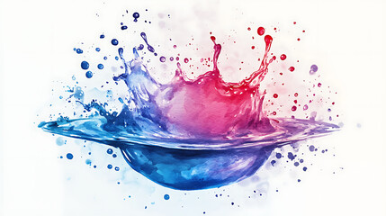 Watercolor splash illustration for a monsoon sale