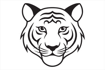 Illustration of a tiger head