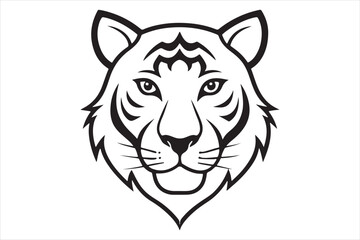 Illustration of a tiger head