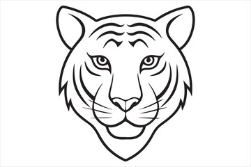 Illustration of a tiger head