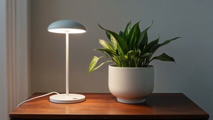 Ecological Idea: A Plant Growing Inside a Lamp, Symbolizing Sustainability, Green Living, and the Fusion of Nature and Technology
