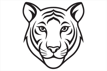 Illustration of a tiger head