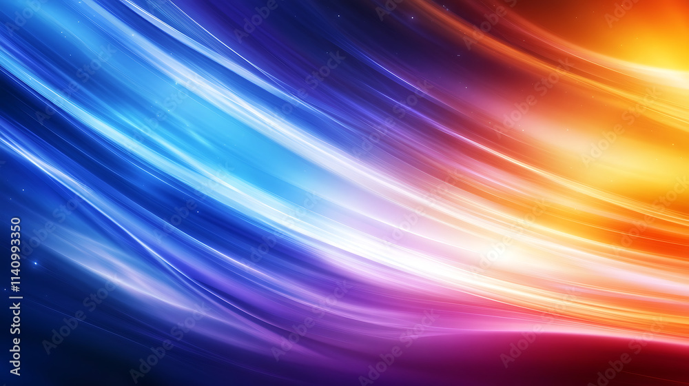 Poster smooth blue, orange and purple gradient background with a blur effect