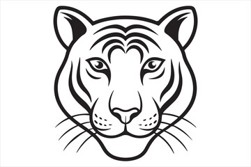 Illustration of a tiger head