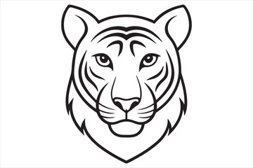 Illustration of a tiger head