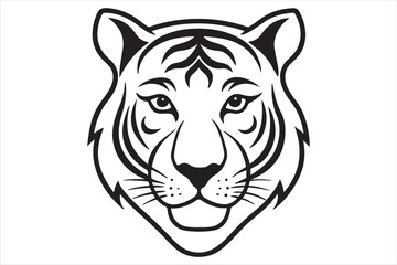 Illustration of a tiger head