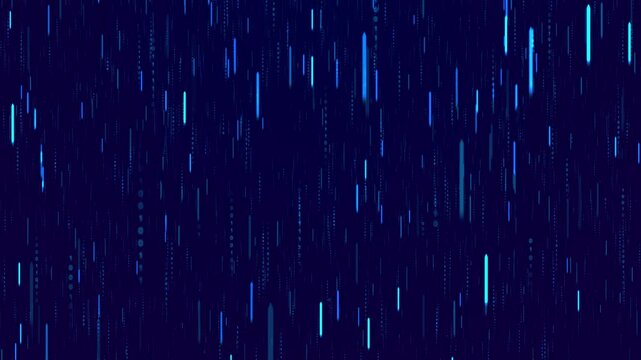 Abstract particle background. Binary big data code Matrix Flow wave landscape. Digital data structure. mesh sound grid. Pattern point Ai technology, Artificial intelligence mind, cyborg innovation 3D