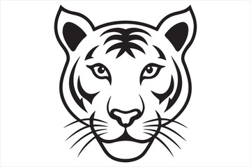 Illustration of a tiger head