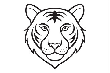 Illustration of a tiger head