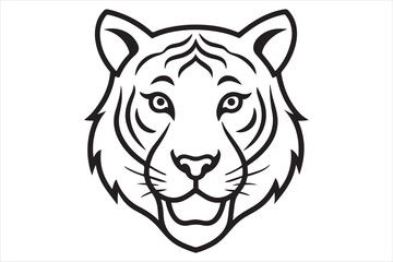 Illustration of a tiger head