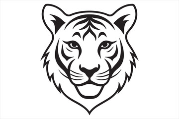 Illustration of a tiger head