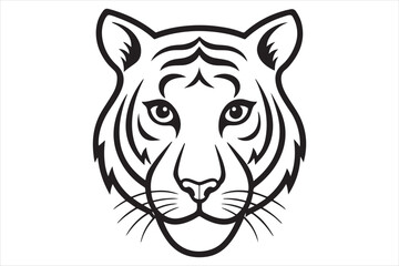 Illustration of a tiger head