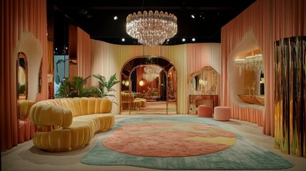 Fototapeta premium Elegant and Modern Interior Design with Chic Furniture and Accessories