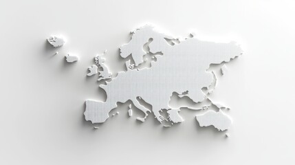 Simple Europe map in dots, faint borders, no shading, white background