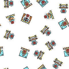 event agency party business vector seamless pattern thin line illustration