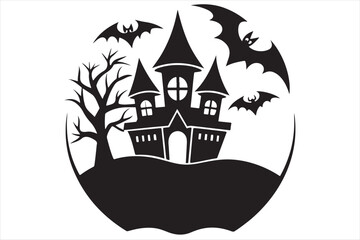 A  Halloween Black and White Silhouette