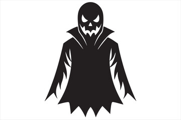 A  Halloween Black and White Silhouette