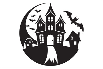 A  Halloween Black and White Silhouette