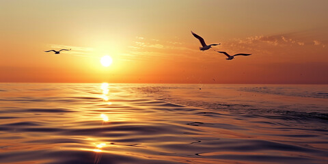 Fototapeta premium sunset in the sea