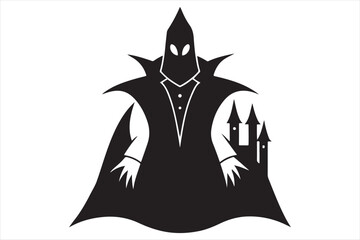 Obraz premium A Halloween Black and White Silhouette