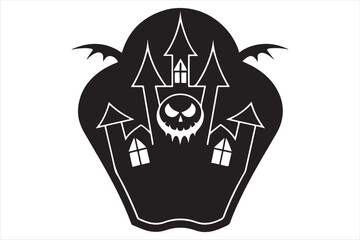 A  Halloween Black and White Silhouette