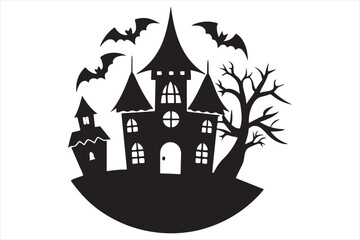 A  Halloween Black and White Silhouette