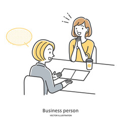 女性のアドバイザーに相談する若い女性