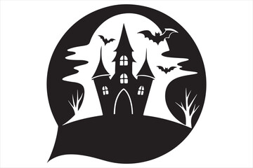 A  Halloween Black and White Silhouette