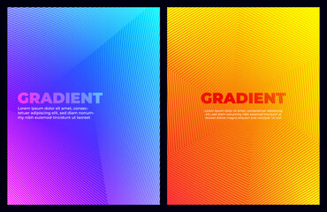 Minimal gradient cover design geometric lines