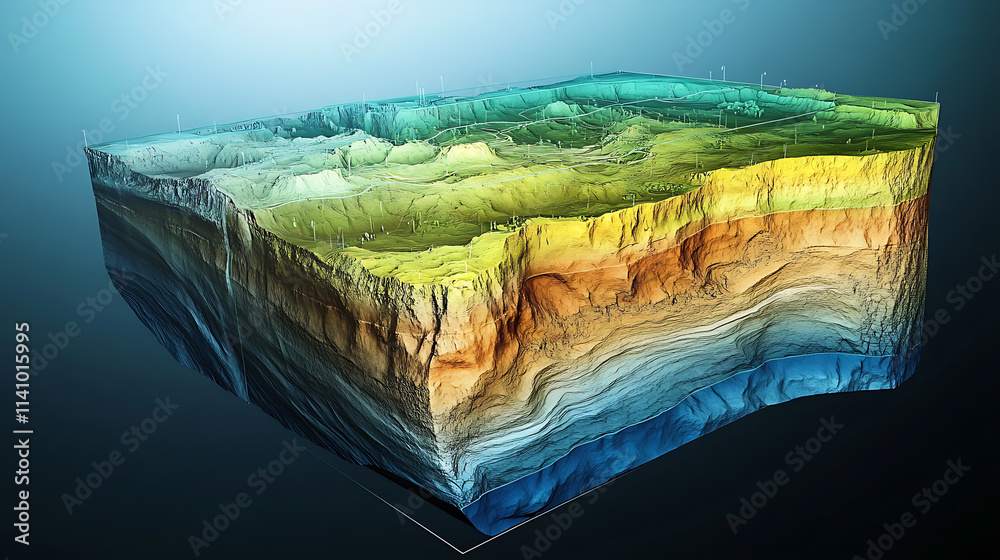 Poster predicting underground aquifer extent using data layers a geologist's approach, concept geology, dat
