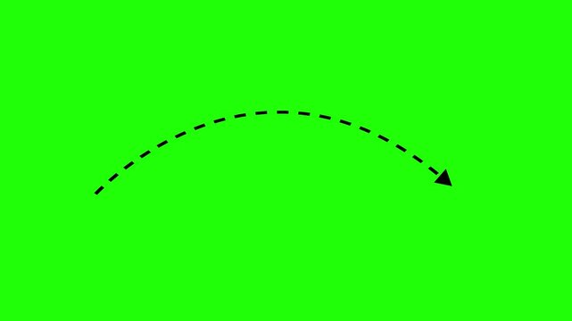 simple Arrow animation green screen
black dotted arrow 4k animation on green background travel concept arrow animation
