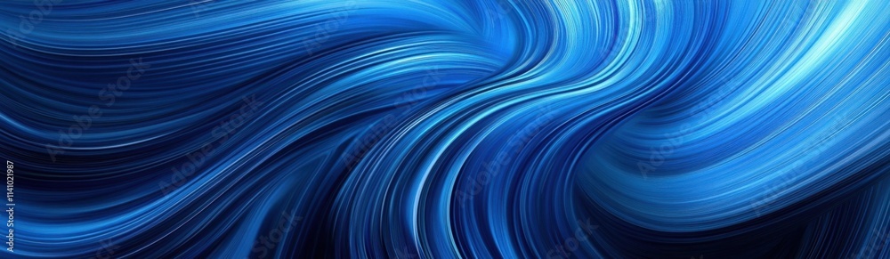 Poster blue background presentation design with abstract digital technology and blue color lines generative