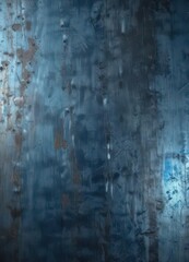 Obraz premium Abstract blue metallic surface, grunge texture, material, background