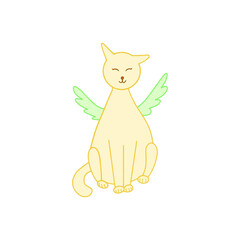 Element cats, fantasy cat with wings