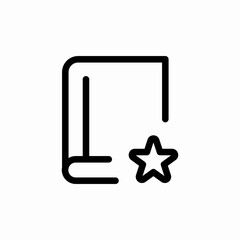 favourite book star icon sign vector