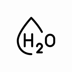 h2o water icon sign vector