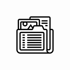 media folder icon sign vector