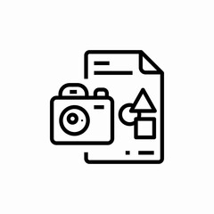 photo camera file icon sign vector