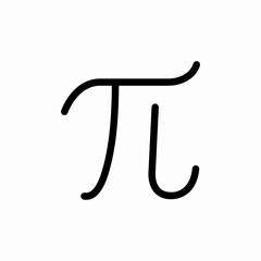 pi letter icon sign vector