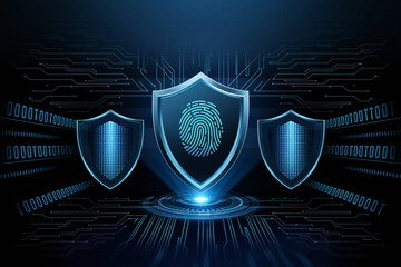 Image describing crybersecurity, firewall, threats, protection, and monitoring