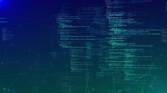 Programming code screen, software development. Perfect for coding, IT solutions, digital technology, web applications. cyber nano innovation future tech data, internet network connection, Ai big data