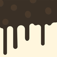 Sweet chocolate dripping smoothly over cone, forming a delightful ice cream pattern that melts hearts.