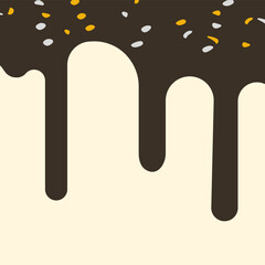 Melted chocolate gracefully cascades over the cone, creating a luscious and appetizing seamless pattern.