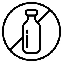 Alcohol free icon web design in vector