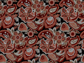 Neon Bloom Digital Abstract Allover Design Pattern