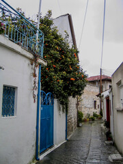 Fototapeta premium Scenic view of historical Omodos village in the Republic of Cyprus