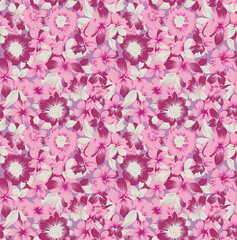 Neon Bloom Digital Abstract Allover Design Pattern