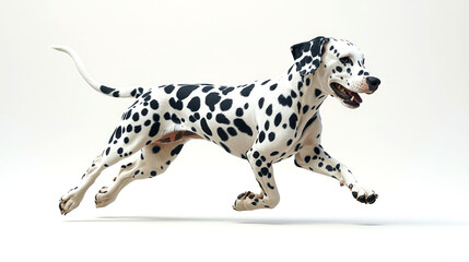 Dalmatian dog running.