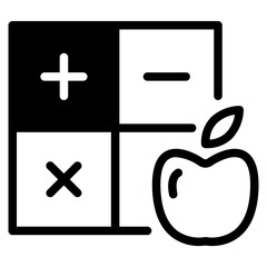 Obraz premium Calorie Calculator icon , vector, pixel perfect, illustrator file
